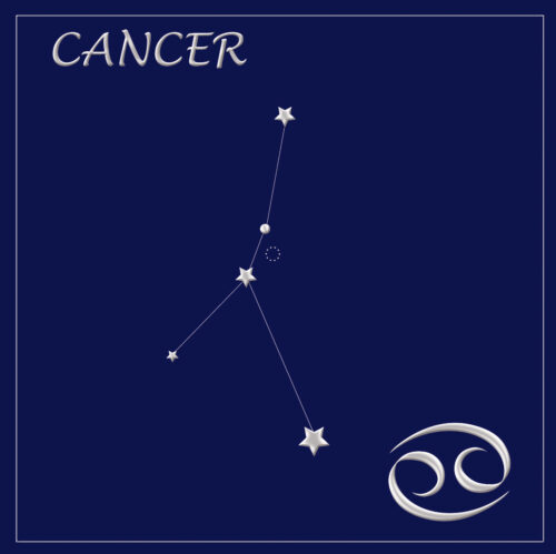 Cancer constellation card