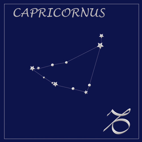 Capricorn constellation card