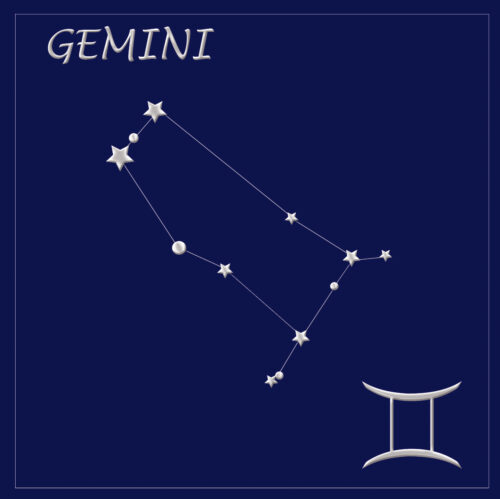 Gemini constellation card