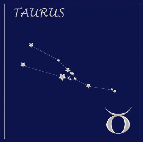 Taurus constellation card