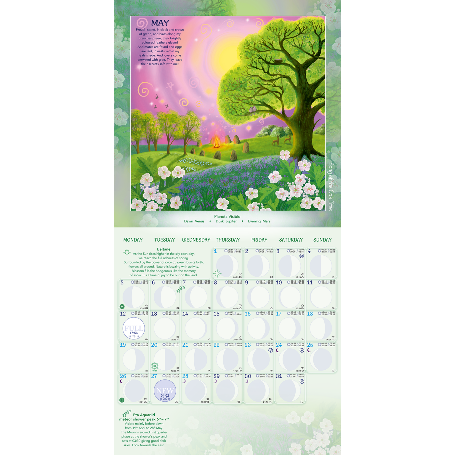 Moon calendar 2025, Lunar Calendar 2025, Pagan Calendar